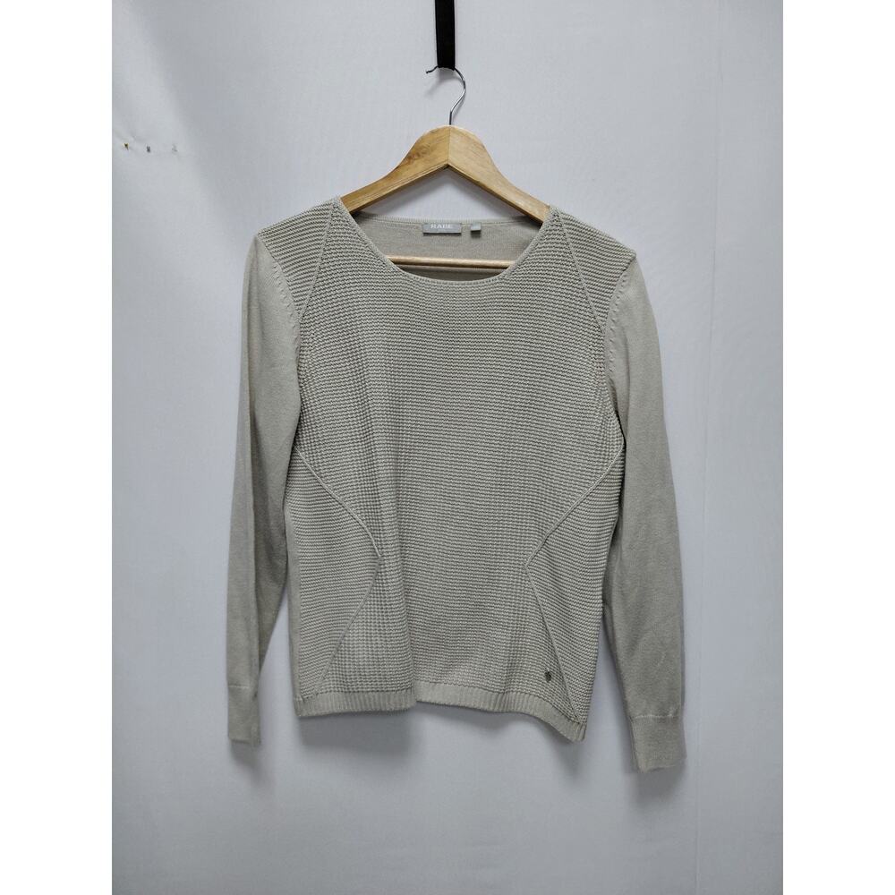 RABE Knit Sweater Beige Solid Long Sleeve Women Size 38